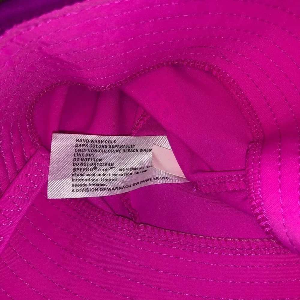 NWT Speedo Baby Girls UV50+ Pink Purple Bucket Hat 6-24 Months